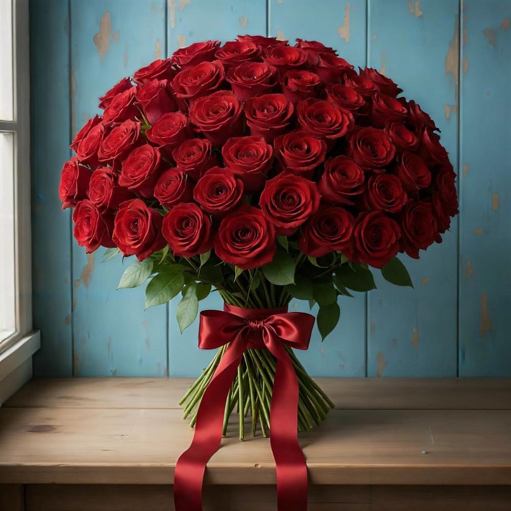 Букет Красные розы Блэк Меджик в Болгаре