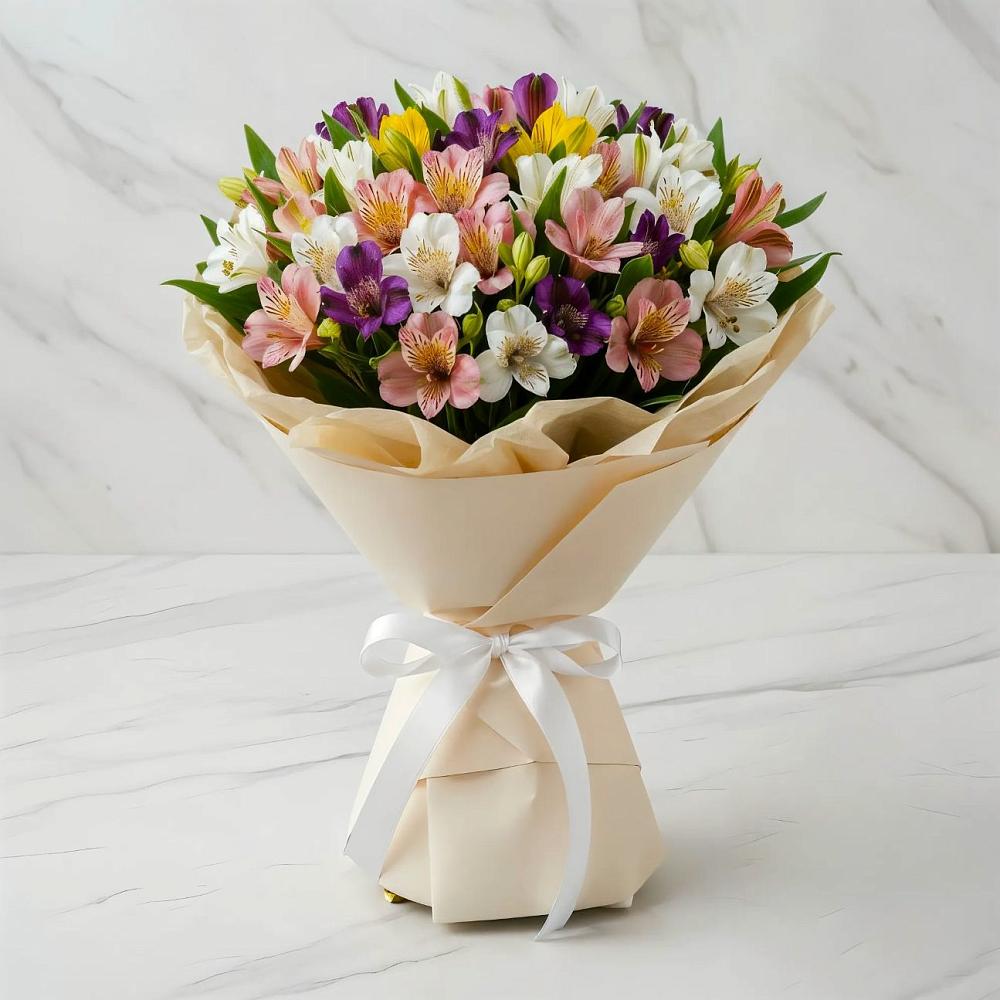 Букет цветов из: Альстромерии в Болгаре