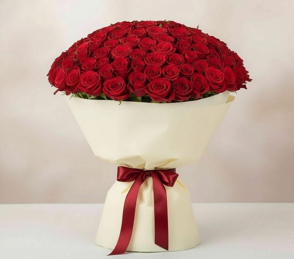 Букет 101 Красная роза Милано в Болгаре
