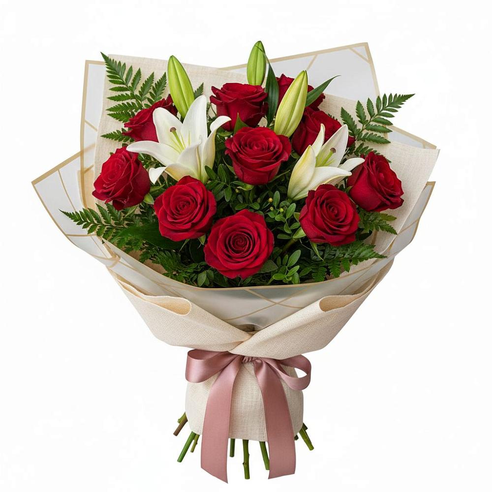 Букет цветов из: Лилии и Розы в Болгаре