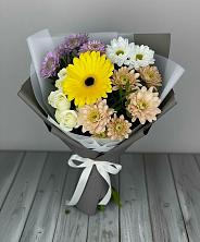 Букет цветов из:  Розы, Герберы и Хризантемы в Болгаре