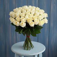 Букет 51 Белая роза Эдлесс Лав в Болгаре