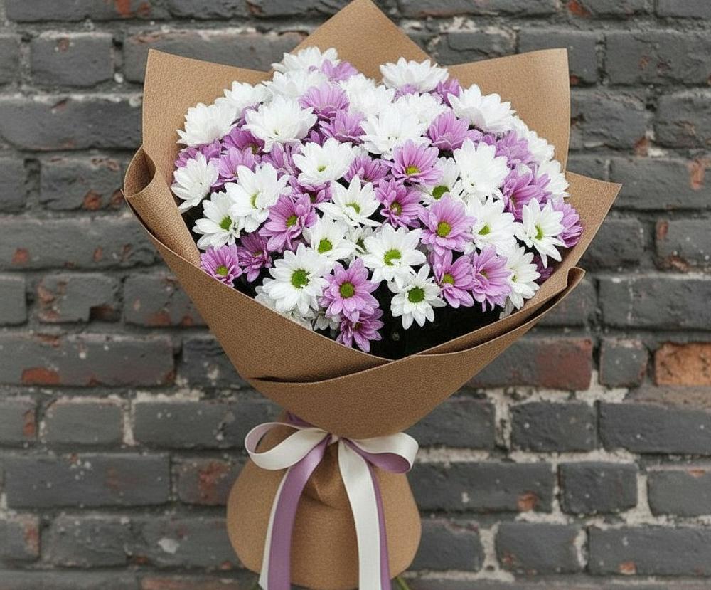 Букет цветов из: Хризантемы в Болгаре