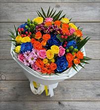 Букет цветов из:  Розы и Хризантемы в Болгаре