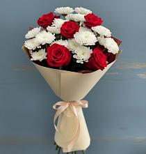 Букет цветов из:  Розы и Хризантемы #REPLACE_PRED# Болгаре