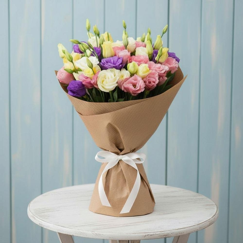 Букет цветов из: Лизиантусы в Болгаре