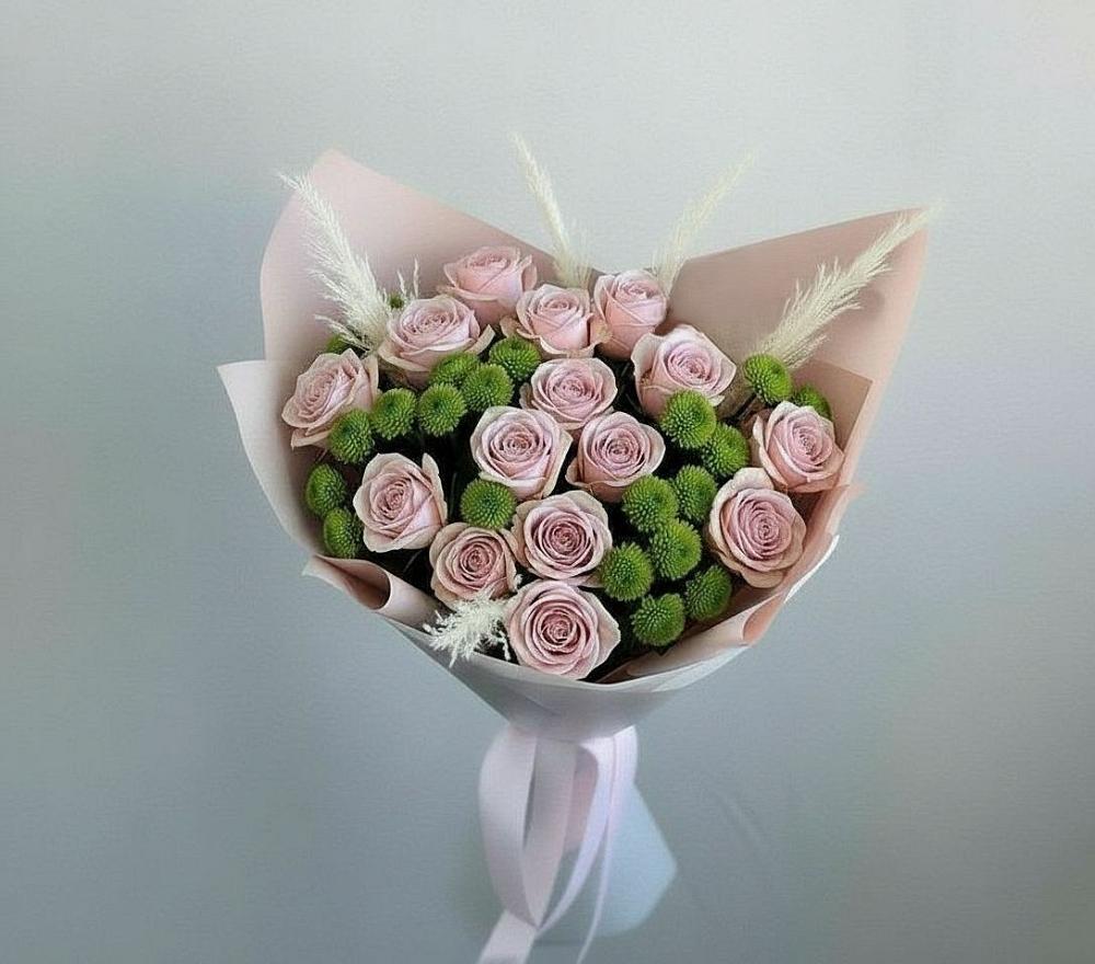 Букет цветов из: Розы и Хризантемы в Болгаре