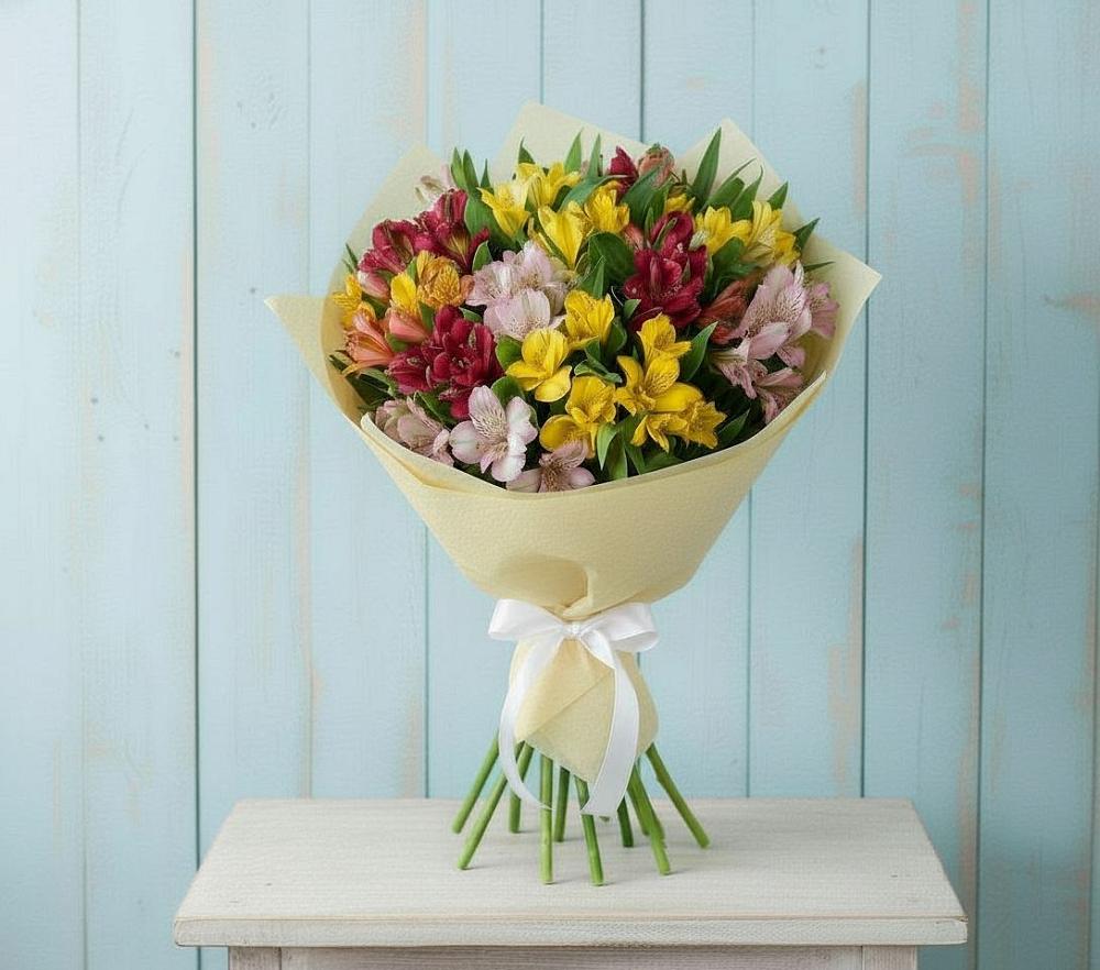 Букет цветов из: Альстромерии в Болгаре