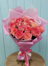 Букет 15 Розовых роз Равель в Болгаре