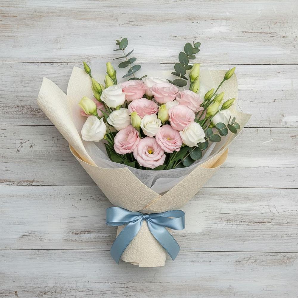 Букет цветов из: Лизиантусы в Болгаре